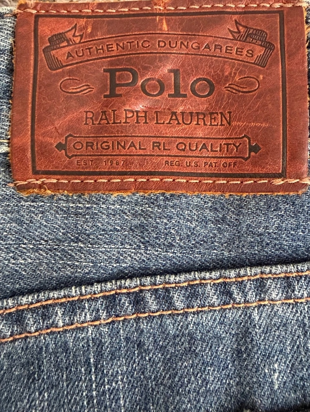 Polo Ralph Lauren Patchwork Jeans Distressed Blue Denim Skinny 28 - Picture 5 of 7